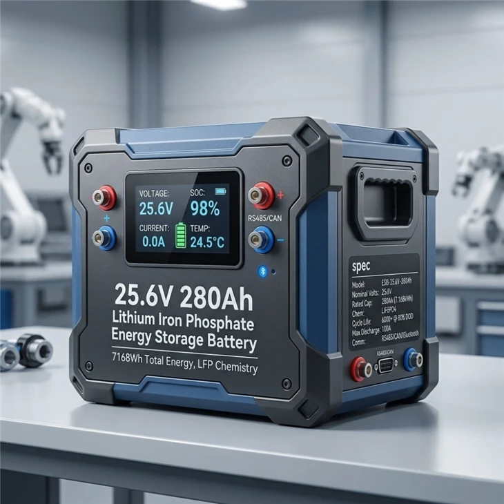 25.6V 280Ah Lityum Demir Fosfat Enerji Depolama Pili